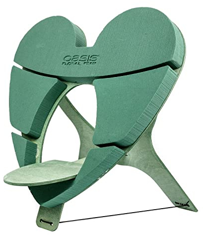 Flowerbox Oasis Steckschaum Bioline Kleines Urnenherz 46cm Steckmasse Steckschwamm - mit Klebeband für 1/2 Ziegel