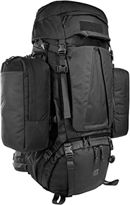 Tasmanian Tiger TT Mil OPS Pack 80+24, militärryggsäck, Molle-kompatibel herr trekkingryggsäck med avtagbara sidofickor med 104 liter för utomhusbruk, användning, Bushcraft, Bundeswehr, svart, En