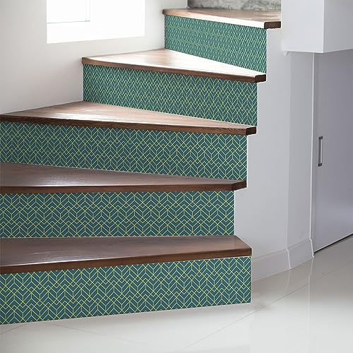 Ambiance - Adhesivo adhesivo para escaleras de azulejos de cemento (2 tiras de 15 x 105 cm)