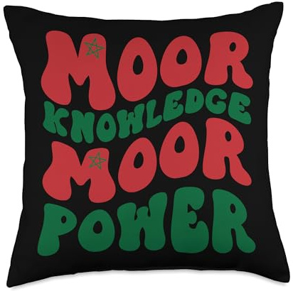 Moor Moorish American Moroccan Groovy Moor Knowledge Power Throw Pillow