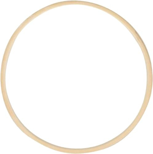 2 st bambu blommig ring, träringar för hantverk, trämakramé bamburingar, broderiram, gör-det-själv-hantverk, för kransdekor (40 cm)