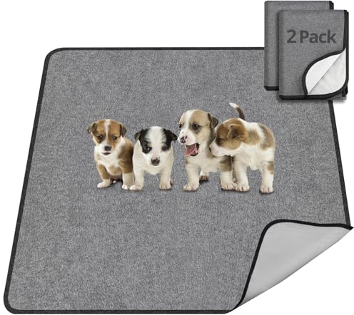 TAIKURA Waschbar Haustier-Urinunterlage, 2er 92*92CM Hundetrainingspad super Saugfähig, rutschfest & Auslaufsicher, Wiederverwendbare Trainingsunterlagen Puppy Pads für Hunde Katzen andere Haustiere