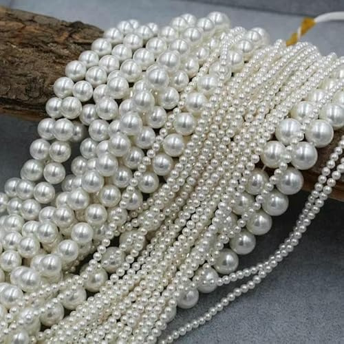 Perle di acqua di mare naturali AAA rotonde Perle distanziatrici sciolte da 2/4/6/8/10 mm per la creazione di gioielli Collane fai da te Bracciali - Perle di acqua di mare - 2 mm - Circa 40 cm