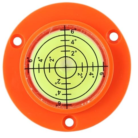Sandyseptember 1 niveau à bulle circulaire - Niveau à bulle rond de précision - Grande précision - Grand niveau à bulle horizontal (orange coquillage vert eau)