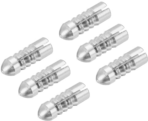 PATIKIL 6 Pack Dart Flight Protectors Aluminiumlegierung Silber | Dart Flügelschoner Fixiert 90 Grad Flügelkorrektor, Für Stahl & Plastik Flights