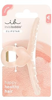 invisibobble CLIPSTAR L Heartbeat (1 Stück) – Große Haarspange in Rosa mit Herz-Detail – Für Damen, Kinder & Mädchen – Haarspangen Set für dünnes Haar & verspielte, romantische Looks