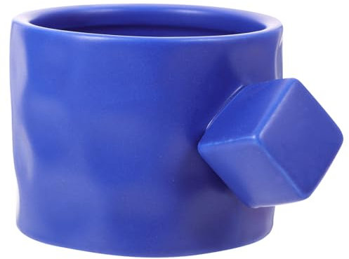 Mikinona Taza de Café de Cerámica Azul 401-500ml Diseño Simple