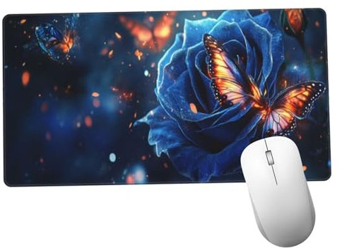 Azul Alfombrilla Ratón 1400x600x3mm Alfombrilla Raton XXL Grande con Base de Goma Antideslizante, Lavable, Accesorios Gaming Rosa, Ordenador Gamer Regalos, Mouse Pad Gaming Mejora La Velocida Y1500