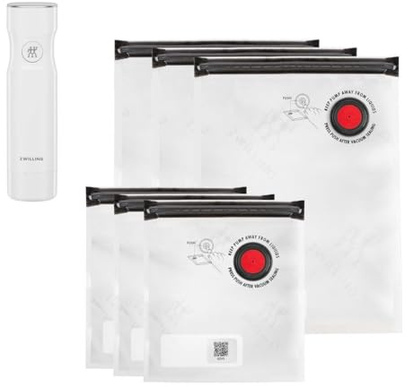 ZWILLING FRESH & SAVE Vakuum Pumpenset mit Ladekappe, S/M / 7-tlg, Weiß
