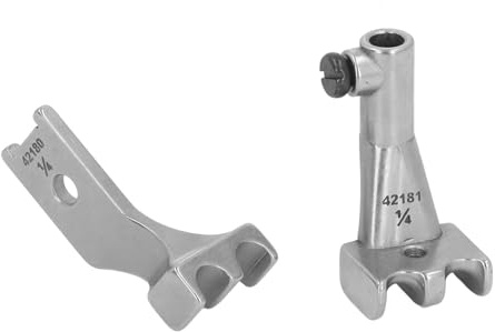 Munefe 2pcs fibbia piede a piedi, zip con piede per pressione da passeggio, piede per presse per orlo arrotolato per pelle, decorazione d'interni, tela, mobili, tende, tende, ecc.