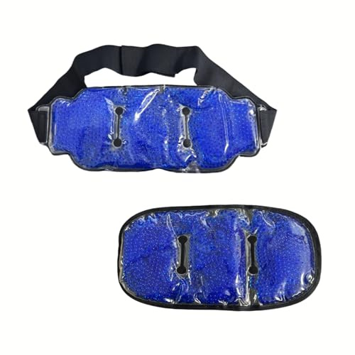 Pack de 2 Bolsas Térmicas con Perlas de Gel Frío y Calor con Cinturón Ajustable – Compresas Reutilizables Para Hombros, Espalda y Cintura, Alivio del Dolor Muscular y Lesiones