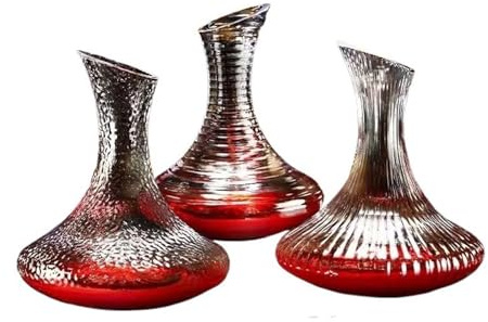 A Set of Three Creative Red Wine Decanter Jug Home Crystal Glass, Wine Lovers Accessory Gift