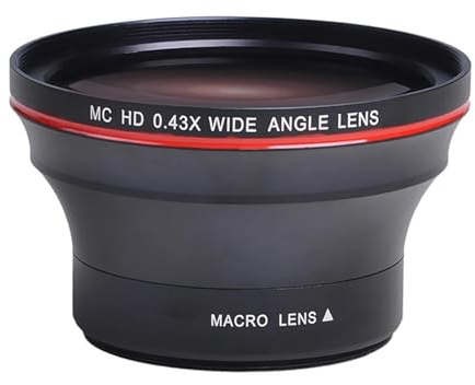 Compatible for Nikon D7100/D7000/D5600-D3100 – Objectif Grand Angle HD 52 mm 0,43 x avec Partie Macro.