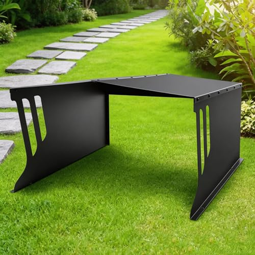 Stahl Garage für Mähroboter Rasenroboter Regenschutz Sonnenschutz | 78×61×31cm, Dach Überdachung für Mähroboter Rasenroboter Garage, Rasenmäher Roboter Carport Unterstand zum Garten