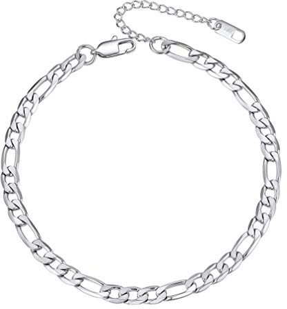 PROSTEEL klassisk unisex-fotkedja av rostfritt stål/18k förgylld ankarkedja/pansarkedja/snörkedja/vetekedja, justerbart fotband för män, kvinnor, pojkar och flickor, sommarsmycken, tillbehör, 22 centimeters, Rostfritt stål