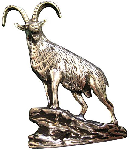 Ansteckpin Steinbock auf Fels | für den Hut oder das Revers | Perfekt zum Jagd-Outfit | Anstecker Pin Button | Altsilber