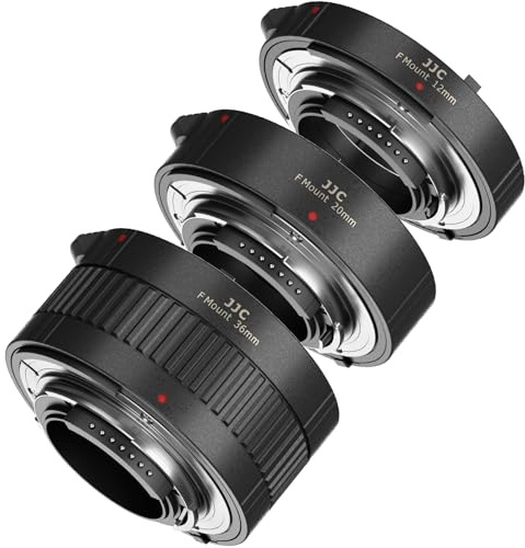 JJC Macro Extension Tube Kit for All Canon EF/EF-S Mount DSLR & SLR Cameras (3Pieces 12mm+20mm+36mm) - Auto Focus - TTL Exposure - Close-up Photography