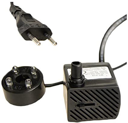 JUIYU Pompa sommergibile per pozzetto 22 0V 2.5W Piccola Pompa dell'Acqua con 4 Colori Flash Lento PORTATO Pompa della Fontana delle luci Pompa di trasferimento