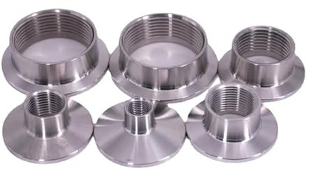 1pc Short 1/4 3/8 1/2 3/4 1 1.25 1.5 BSPT Female 1.5 2 Tri Clamp Pipe Fitting Connector 304 Stainless Homebrew(K50.5MM_1/2)