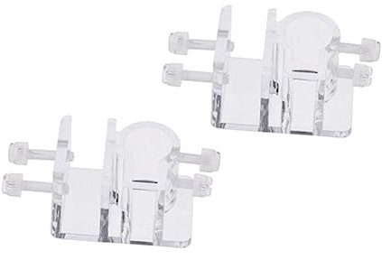 VANZACK Aquarium Wasserrohr Halter 2 Stück 304 Edelstahl Schlauchklemme Acryl Befestigungsklemme Für Aquarienwasserzufuhr Pflege Zubehör