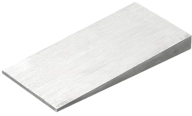 PATIKIL Cuña Metal, 4.8x2.4x0.5 Pulgada Cuñas Acero Carbono Arandelas Biseladas Triangulares Para Brida Fuertes Y Duraderas Para Herramientas Soldadura Ajuste Tuberías, Tono Plateado