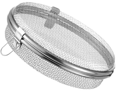Panier filet inox de séchage suspendu, filet rond anti-mouches pour fruits légumes herbes champignons poissons | Support aéré maille fine grand tamis durable pour cuisine extérieur stockage aliments