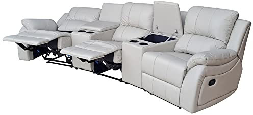 Mapo Möbel Ledersofa Kinosofa Fernsehsofa 5129-Cup-3-237