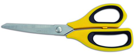 Ciseaux de Cuisine Professionnels en Acier Inoxydable - Lame 235 mm - Manche Polypropylène - Série Prochef - Jaune et Noir