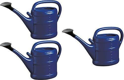 3X Gießkanne 10L BLAU + 1x BILDMAGNET! Blumenkanne Kunststoff für groß & klein Garten & Zimmerpflanzen Gießkannen Gieskanne Gieskannen Giesskanne 10 L Liter Watering Can Gieskannen10Liter lr