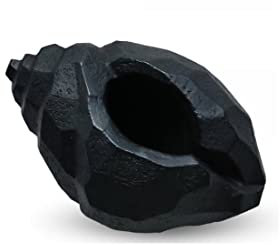Cooee Design - Dekofigur, Figur - Sculpture The Pear Shell - Beton - Farbe: Coal - 11 x 16 x 9 cm