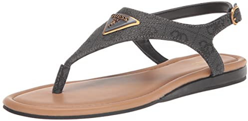 Guess Women's Unali Sandal, Black 001, 8