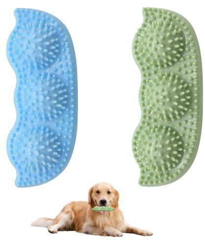 lyualma 2 Stück Hunde Zahnpflege-Spielzeug, Kleine Hundekauspielzeug, Hundezahnbürste Abgerundete Ecken Klein Erbsenart für Kleine Hunde Zahnpflege