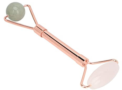 Jade-Roller und Gua-Sha-Werkzeug-Set, Hautpflege-Massagegerät, Jade-Gesichtsroller, Anti-Aging-Rosenquarz-Gesichtsroller, Massagegerät für Gesicht, Augen, Hals und Körper, Anti-Aging-Schönheitsbehandl
