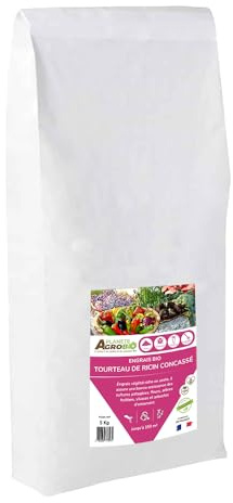 Engrais bio tourteau de ricin concassé (5 Kg)