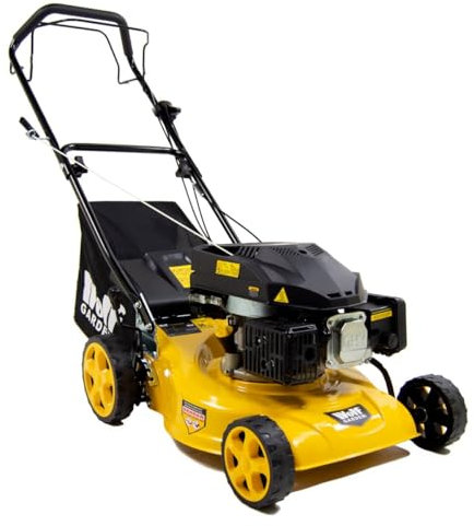 17 / 43cm Petrol Lawn Mower Self-Propelled Recoil 139cc 4HP Wolf 40L Collection Bag 17 inch Lawnmower - 2 Years Warranty