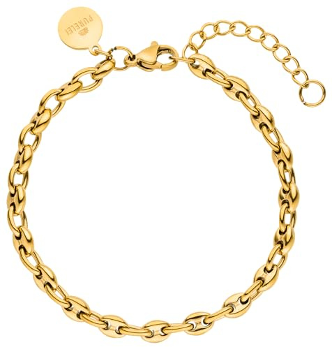 Purelei Bracciale Dreamscape (Oro) – Bracciale Donna elegante – Acciaio inossidabile – Lunghezza regolabile 16-19 cm – Ispirato dalle Hawaii e resistente all'acqua