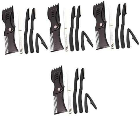 DOITOOL 4sätze Strapazierfähigem Bartkamm Und Wiederverwendbaren Rasierern Für Tägliche Bartpflege Professionelles Bartstyling Ergonomischem Design Und Einfacher Handhabung