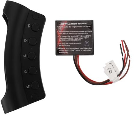 Telecomando Wireless Per Lettore GPS, Pulsante Interruttore di Controllo sul Volante, Pulsanti sul Volante di Controllo Wireless 10 Tasti Controller Per Lettore DVD GPS Per Autoradio Universale Multif