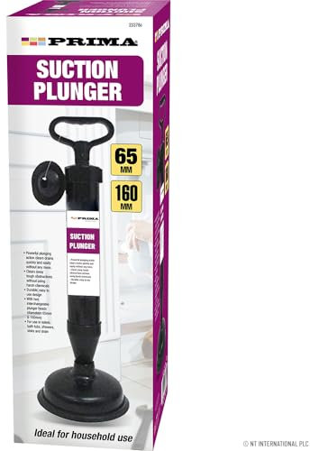 Drain Unblocker Sink Plunger Kitchen Bathroom Toilet Buster Air Pump Unblocking Vacuum Plungers With 2 Type Rubber Suction Cups blockage Remover Suitable For Sinks Baths And Showers Black (Pack Of 1)