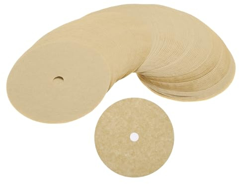 sourcing map Coffee Filter Papers Coffee Filters Disposable Round Paper with Hole 3.74 Inch OD for Espresso Maker, Cafe Office Home Pack of 100, Coffee