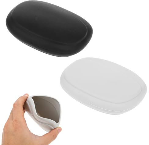 2 Pcs Silicone Headphone Organizer, 4 in 1 Data Cable Storage Case Mini Key Box Portable Small Wired Earphone Storage Earbud Pouch Bag Coin Purse Holder Travel Accessories (Black-Grey)