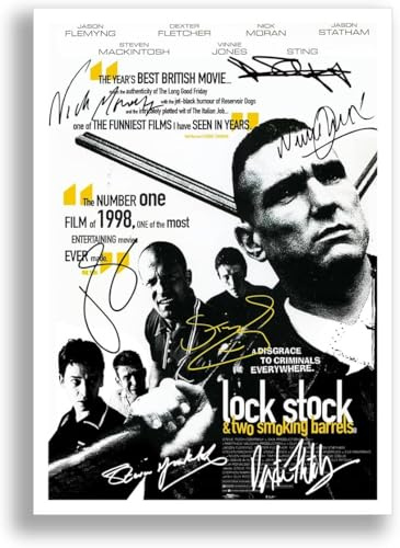 Lock Stock and Two Smoking Barrels Cast Signed A4 Poster Photo Print Framed Autograph Gift 2020 Movie Film (A3 Poster Only)