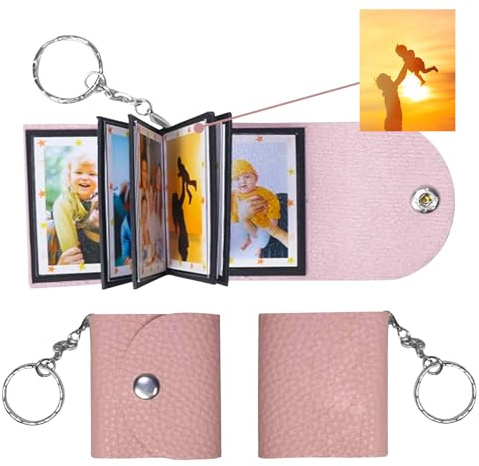 UILYNIU Porte-clés Personnalisé pour Femmes Hommes, Porte-clés Photo Vierges Double Face, Porte Clef Couple Porte-clés Cadeaux pour Famille Saint Valentin Noël Anniversaire DIY Souvenir
