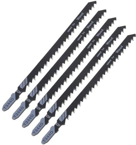 Metallschneidende Klinge, 5 Stück 6T Stichsägeblatt Schneidwerkzeug Schnelles gerades Schneiden von Holzplatten Extra lang T344D TOP 152mm Holzbearbeitungswerkzeug