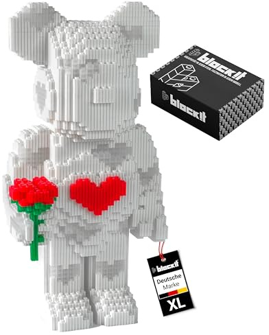 block!t Eternal Love Bear 3D-Klemmbaustein-Set mit LED | Das perfekte Date Night Geschenk für Paare | Gemeinsames Projekt für Jahrestag & Hochzeit | Inkl. Grußkarte & Sticker
