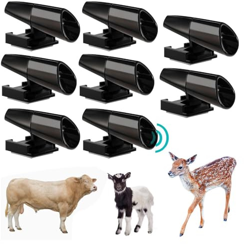 DUINIU 8 Tubos De Protección contra Ciervos contra El Viento del Automóvil, Anemómetro, Repelente De Animales para Automóviles, Accesorios De Advertencia De Seguridad (Negro).