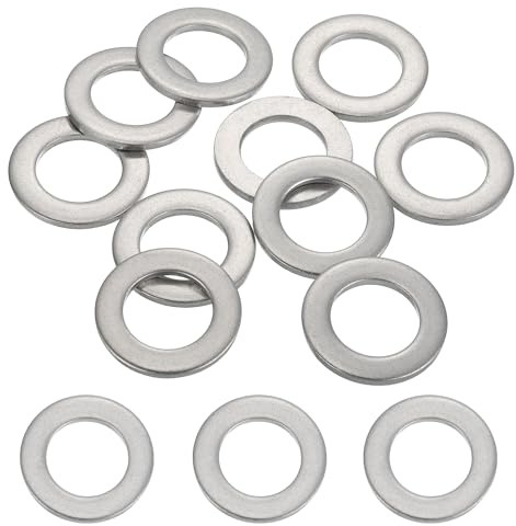 QUARKZMAN 10 Pezzi Rondelle Piane In Acciaio Inossidabile M16 Fai Da Te | 17mm ID 28mm OD 2.5mm Spessore, Per Viti Bulloni Idraulica Automobilistico Dispositivi, Distanziatori Piatti