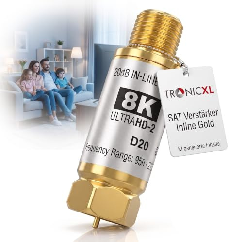 Sat förstärkare 8K HD förgylld TV Inline signalförstärkare DVB-S2 DVB-T2