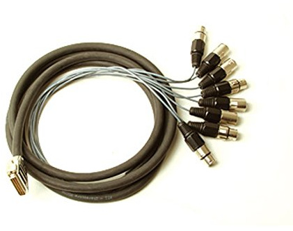 1,5m AES/EBU Multicore-Kabel, D-Sub 25-pol. zu XLR 3-pol. female, balanced, PERIVOX-Digitalloom, 192 kHz, hochwertige MTI Tourline Stecker, professionelle Audioanwendungen