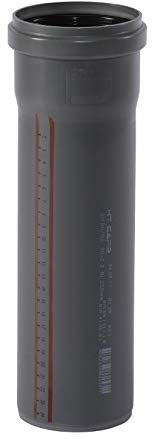 Ostendorf 174010 HTsafe - Tubo HT con manicotto, DN 90 mm, 250 mm, colore: Grigio